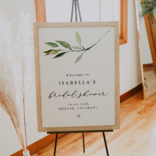 ISABELLA Elegante Groene Bruiloft Feest Begrroetin Poster