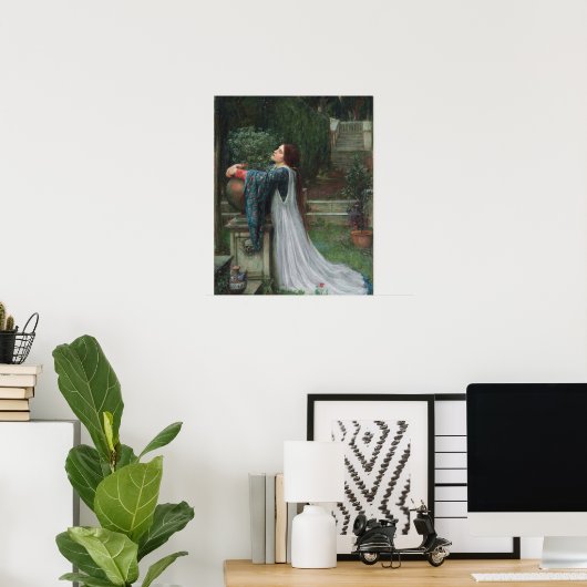 Isabella en de pot met basilicum poster (Thuiskantoor)