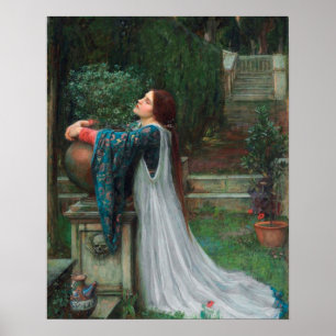 Isabella en de pot met basilicum poster