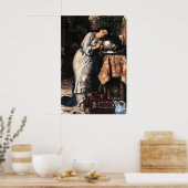 Isabella en de pot met basilicum van William Hunt Poster (Keuken)