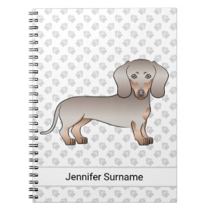 Isabella En Tan Kort Haar Dachshund Hond En Tekst Notitieboek