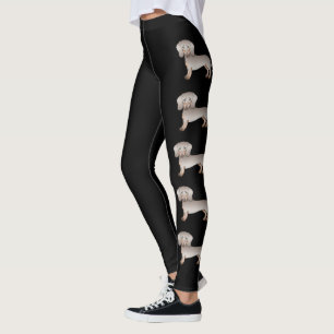 Isabella En Tan Korthaar Dachshond Cartoon Honden Leggings