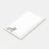 Isabella En Tan Langharige Dachshund Hond & Pootje Post-it® Notes (Schuin)