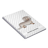 Isabella en Tan Long Hair Dachshund Dog & Text Notitieboek (Rechterzijde)