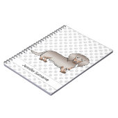 Isabella en Tan Long Hair Dachshund Dog & Text Notitieboek (Linkerzijde)