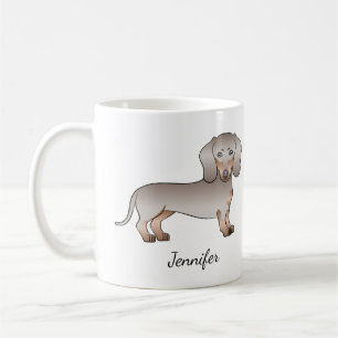 Isabella en Tan Short Hair Dachshund Dog en naam Koffiemok