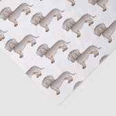 Isabella en Tan Smooth Coat Dachshund Dog Pattern Tissuepapier (Detail)