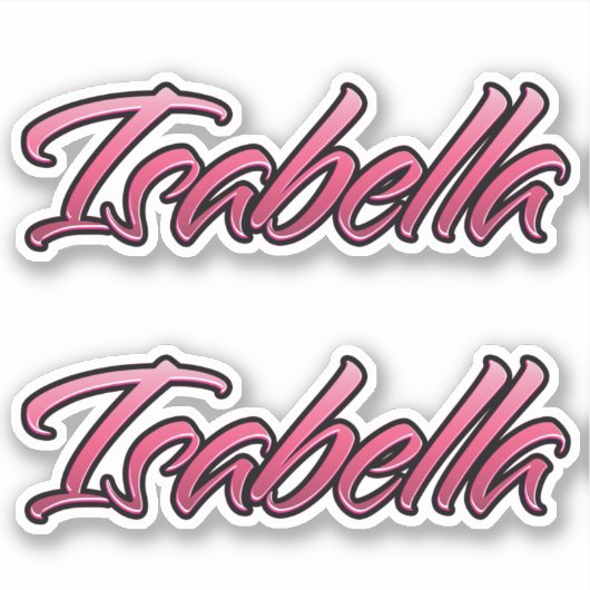 Isabella faded pink Aufkleber Sticker Stickerset (Voorkant)