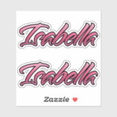 Isabella faded pink Aufkleber Sticker Stickerset (Vel)