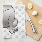 Isabella French Bulldog / Frenchie Cute Dog & Paws Theedoek (Quarter Fold)