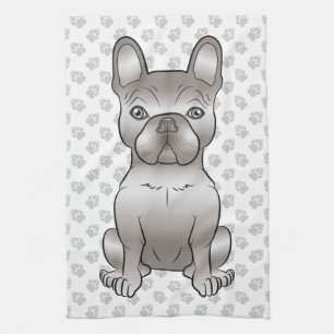 Isabella French Bulldog / Frenchie Cute Dog & Paws Theedoek