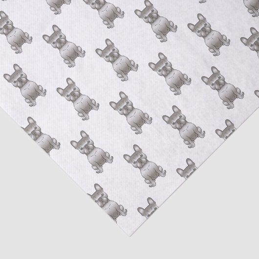 Isabella French Bulldog / Frenchie Dog Pattern Tissuepapier (Detail)