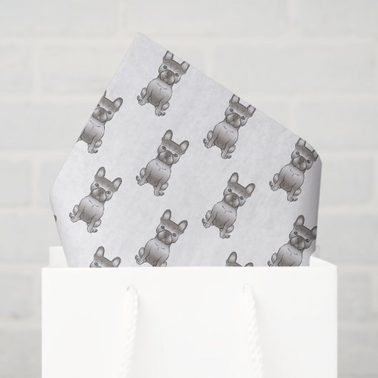 Isabella French Bulldog / Frenchie Dog Pattern Tissuepapier (Cadeauzakje)
