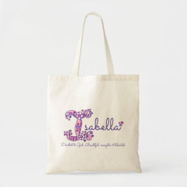 Isabella: gepersonaliseerde bibliotheektas tote bag