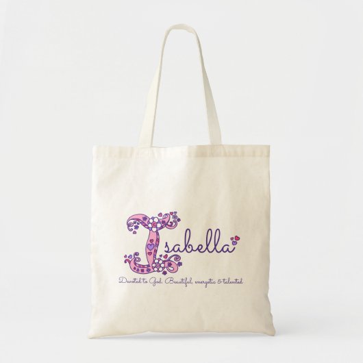 Isabella: gepersonaliseerde bibliotheektas tote bag (Voorkant)