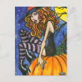 Isabella : Halloween Witch Briefkaart van Faerydae (Voorkant)