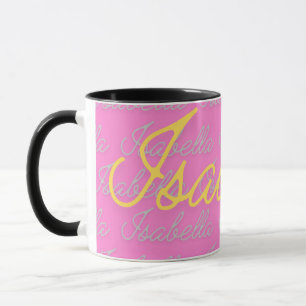 Isabella handtekening naampatroon mok