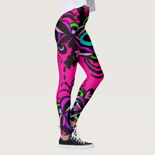 Isabella Hot Pink Illusion Leggings (Rechts)