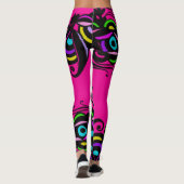 Isabella Hot Pink Illusion Leggings (Achterkant)