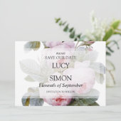 Isabella II, Elegant  Frans roos Save The Date (Staand voorkant)