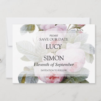 Isabella II, Elegant Frans roos Save The Date