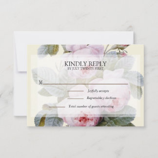Isabella II, Elegant  Franse rozen RSVP Kaartje