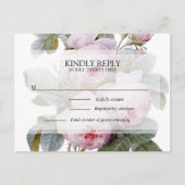 Isabella II, Franse antieke rozen RSVP-briefkaart Aankondigingskaart (Voorkant)