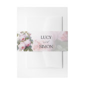 Isabella II,  rozen Belly Band Uitnodigingen Wikkel (Voorkant Voorbeeld)