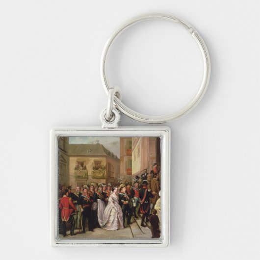 Isabella II van Spanje en haar echtgenoot Sleutelhanger (Voorkant)