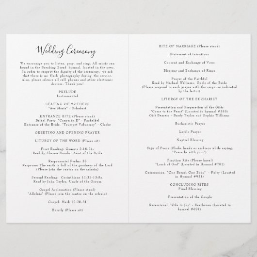 Isabella katholieke bruiloft met volledige massa (Achterkant)