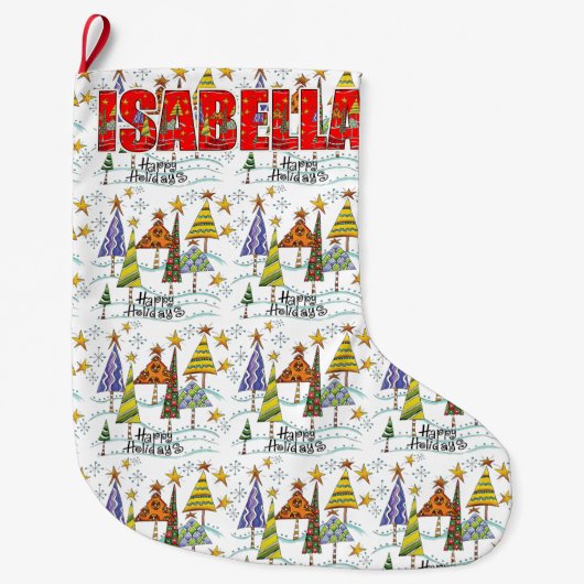 Isabella Kerstfeestay Stocking Grote Kerstsok (Voorkant)