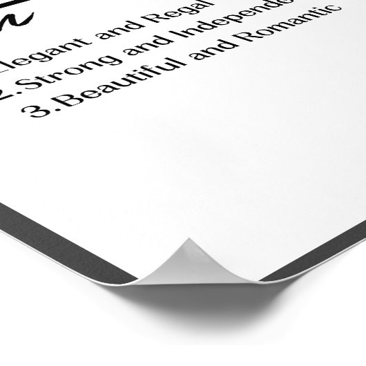 Isabella, meisje gepersonaliseerde naam definitie poster (Hoek)