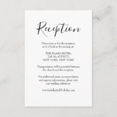 Isabella Modern Script Wedding Reception Informatiekaartje (Voorkant)