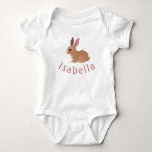 Isabella Naam Custom Bunny Kinderkamer Naam onthul Romper