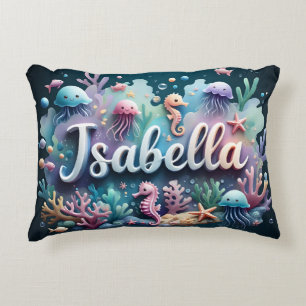 Isabella Naam Ocean Theme Decoratief Zee Leven Accent Kussen