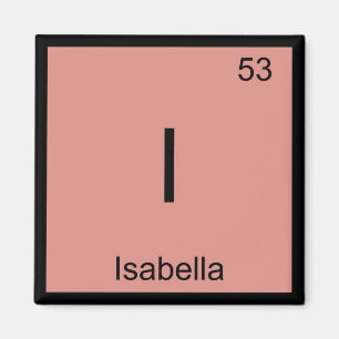 Isabella Name Chemistry Element Periodic Table Magneet