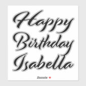 Isabella Name Vorname black Sticker Geburtstag (Vel)