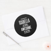 Isabella op naam - Geweldige door Natuur | Financi Ronde Sticker (Envelop)