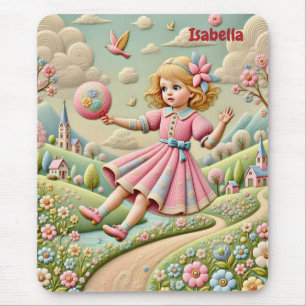 ISABELLA ~ Pastelborduurwerk ~ Mousepad Muismat