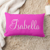 Isabella Pink Lumbar Personalized Pillow Kussen (Deken)