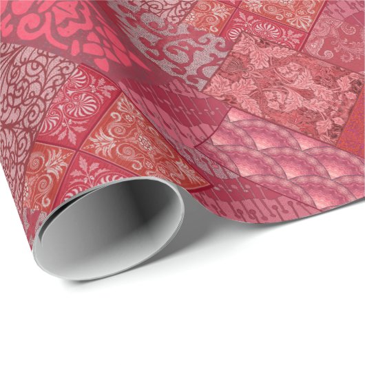 Isabella Red Cadeaupapier (Rol Hoek)