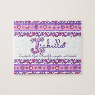 Isabella: roze paarse puzzel