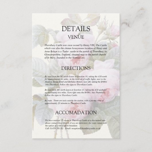 Isabella  Rozen Wedding Guest — Kaart details (Voorkant)