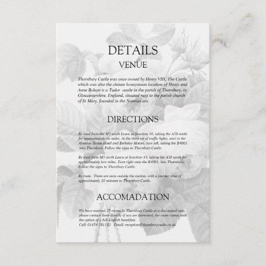 Isabella Rozen Wedding Guest — Kaart details (Voorkant)