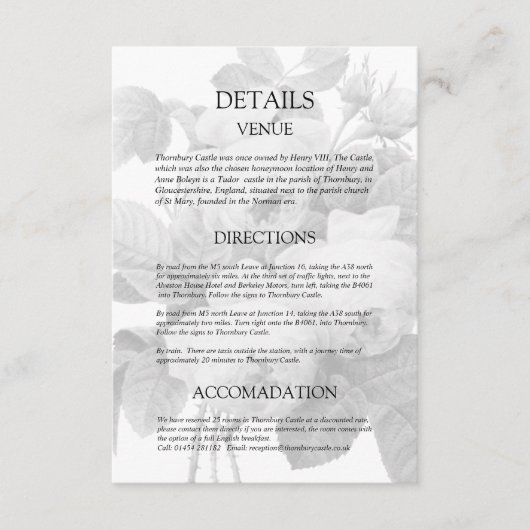 Isabella Rozen Wedding Guest — Kaart details (Voorkant)