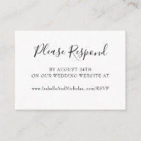Isabella Simple Modern Calligraphy Website RSVP