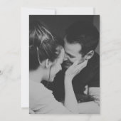 Isabella Simple Modern White Black Photo Wedding Kaart (Achterkant)