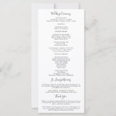 Isabella Simple Script Christelijk Wedding Program (Achterkant)