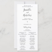 Isabella Simple Script Christelijk Wedding Program (Voorkant)