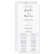 Isabella Simple Script Christelijk Wedding Program
